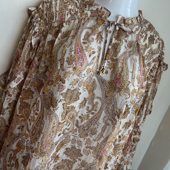 INC International Concept • Paisley-Print Peasant Top - Picture 6 of 13